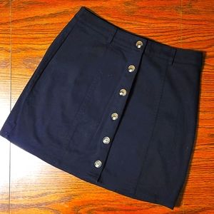 Forever 21 - Black Button Front Mini Skirt